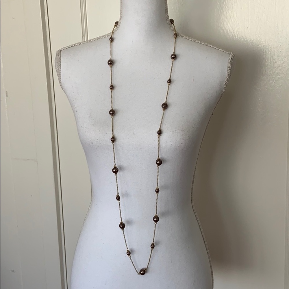 Long Single Strand “Pearl” Necklace With Clasp - Picture 1 of 5